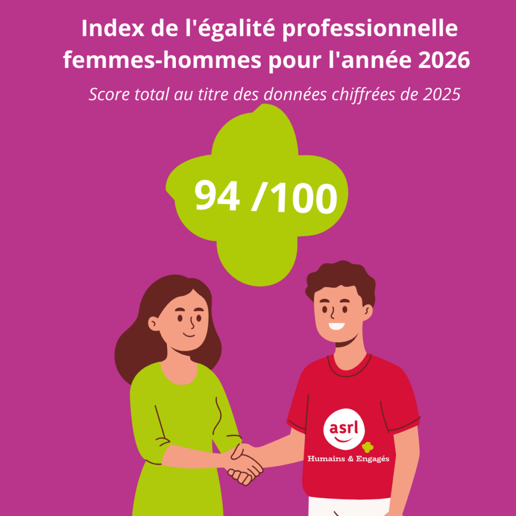 Index de parité homme-femme 2026 à l'ASRL
